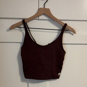 Vuori Dark Brown Crop Top